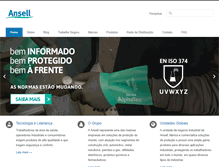 Tablet Screenshot of ansellbrasil.com